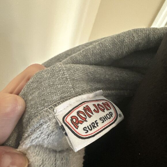 Ron Jon Surf Shop Hoodie Beach Sweatshirt Custom Surfboards Small Gray Pull Over - Picture 4 of 4